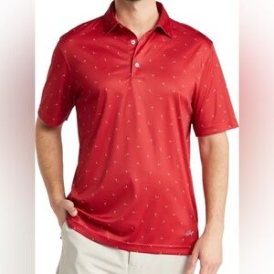 Greg Norman ML75 Microlux Pin Flag Print Polo